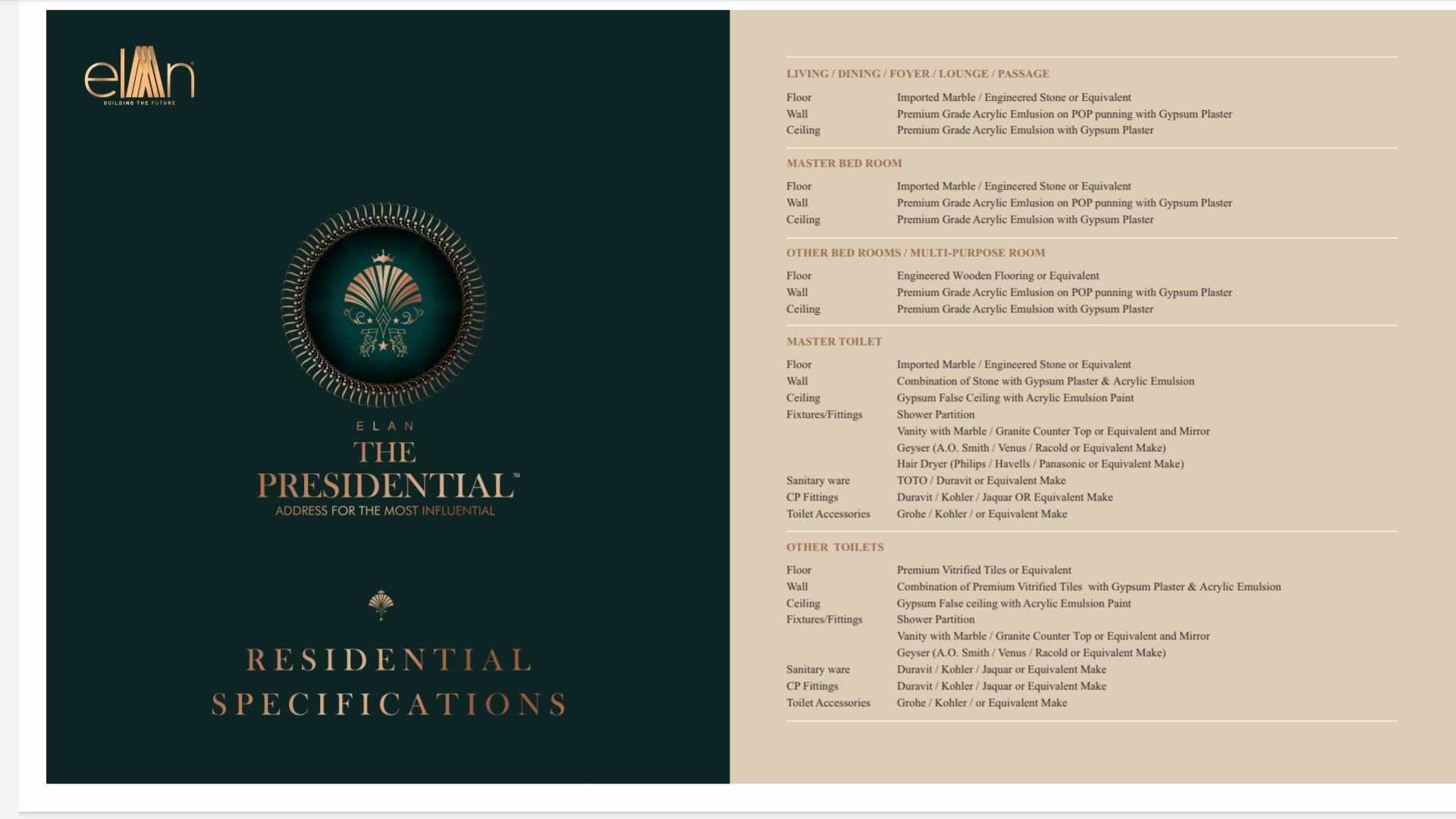 Elan The Presidential / Sector 106 / Gurgaon